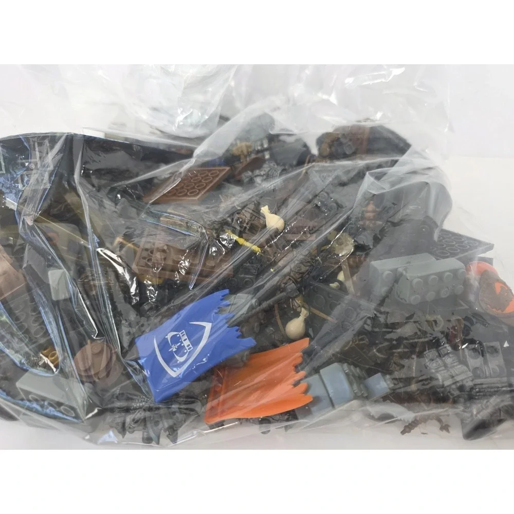Large Mega Bloks lot Dragons Man o War pieces + challenge game pieces manuals